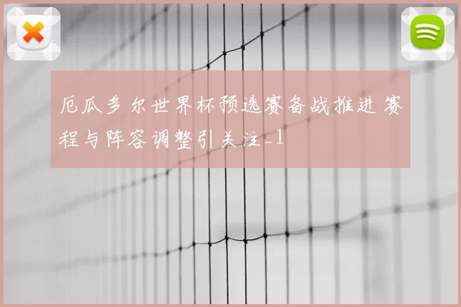 厄瓜多尔世界杯预选赛备战推进 赛程与阵容调整引关注_1