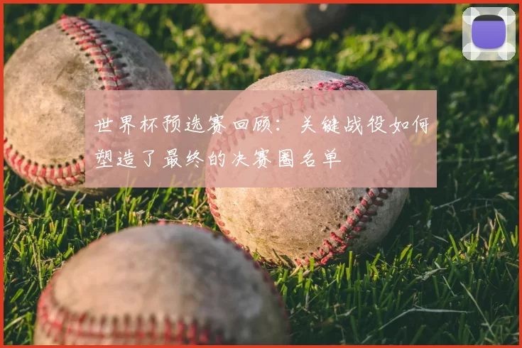 世界杯预选赛回顾：关键战役如何塑造了最终的决赛圈名单